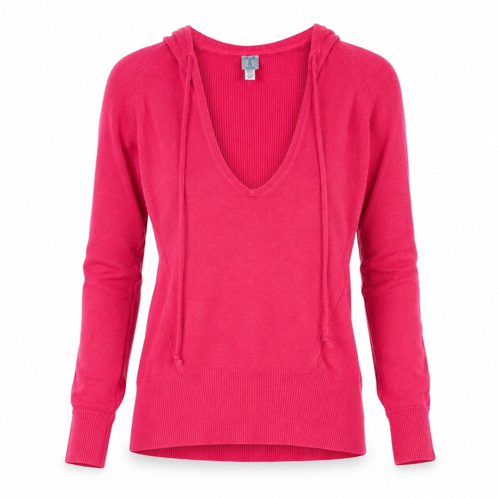 Tristan Hooded Sweater P/S Cotton Preppy Barbiecore Indie Hot Pink Hoodie